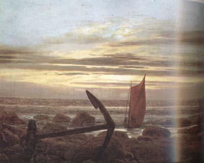 Caspar David Friedrich Moonlit Night with Boats on the Baltic Sea (mk10)